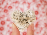 joy ever after Ruffled Book Pages Heart